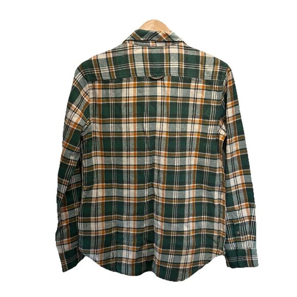 prAna Golden Canyon Flannel Small Womens Plaid Snap Button Shirt Oversized NWT - Picture 3 of 14